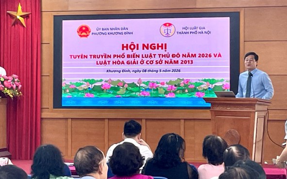 Khương Đình: Tuyên truyền, phổ biến pháp luật về Luật Thủ đô năm 2026 và Luật Hòa giải ở cơ sở năm 2013