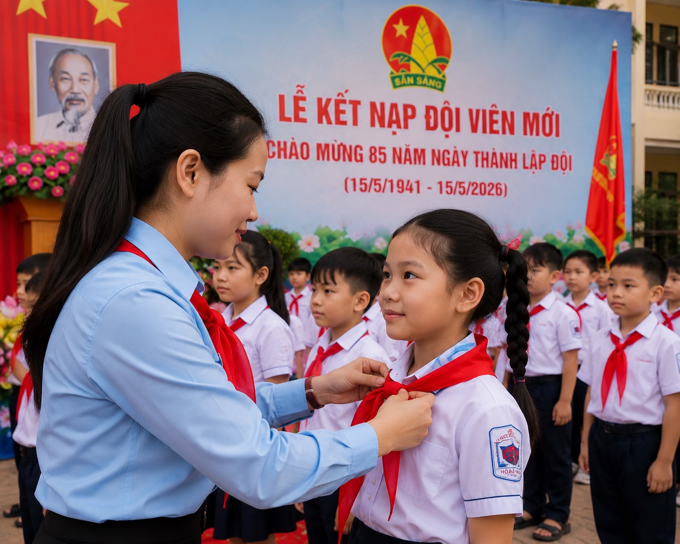 Thiếu nhi Hoài Đức tự hào truyền thống, vững bước vào kỷ nguyên số- Ảnh 2.