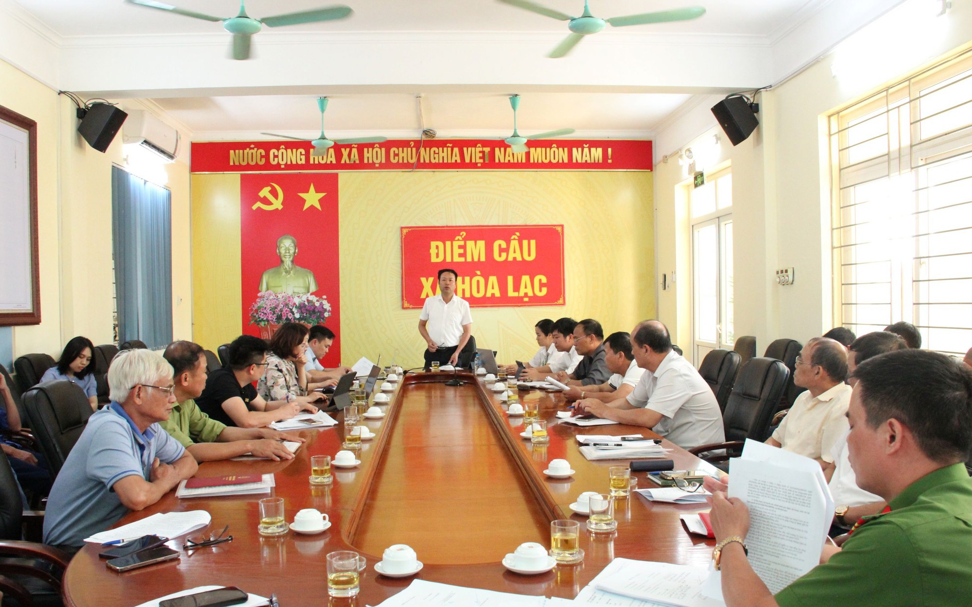 Hòa Lạc- Lấy ý kiến dự thảo quy chế quản lý, sử dụng nghĩa trang và chuẩn bị giám sát công tác PCCC, CNCH
