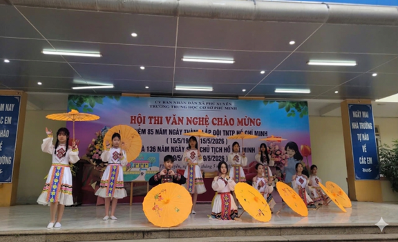 Liên đội THCS Phú Minh đẩy mạnh công tác giáo dục truyền thống chào mừng tháng 5 lịch sử- Ảnh 2.