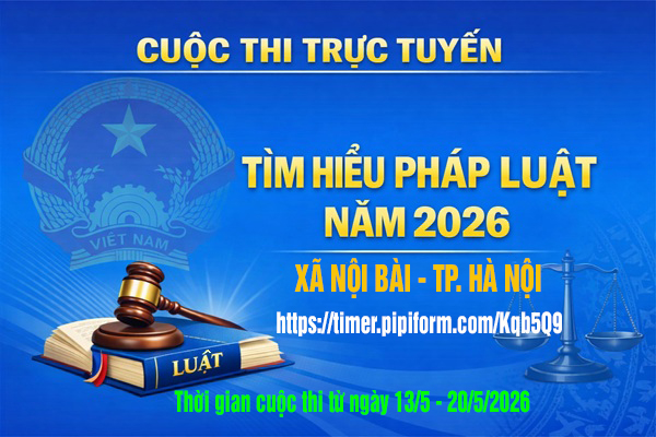 Xã Nội Bài phát động cuộc thi Tìm hiểu pháp luật trực tuyến năm 2026- Ảnh 1.