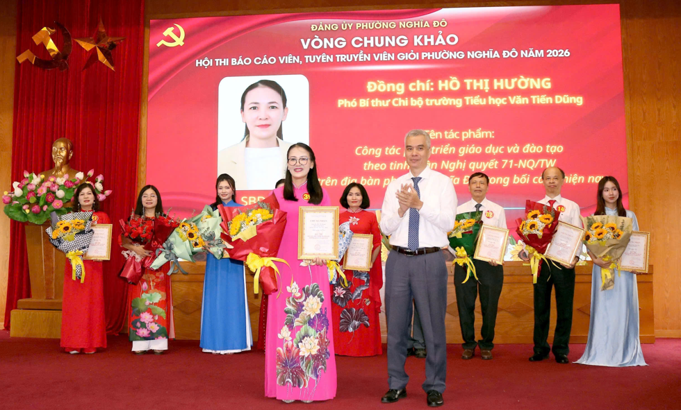 Phường Nghĩa Đô tổ chức thành công Hội thi “Báo cáo viên, tuyên truyền viên giỏi năm 2026”- Ảnh 3.