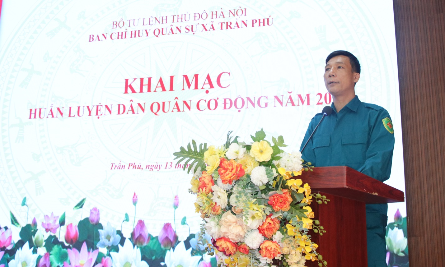Ban Chỉ huy Quân sự xã Trần Phú tổ chức khai mạc huấn luyện lực lượng Dân quân cơ động năm 2026- Ảnh 3.
