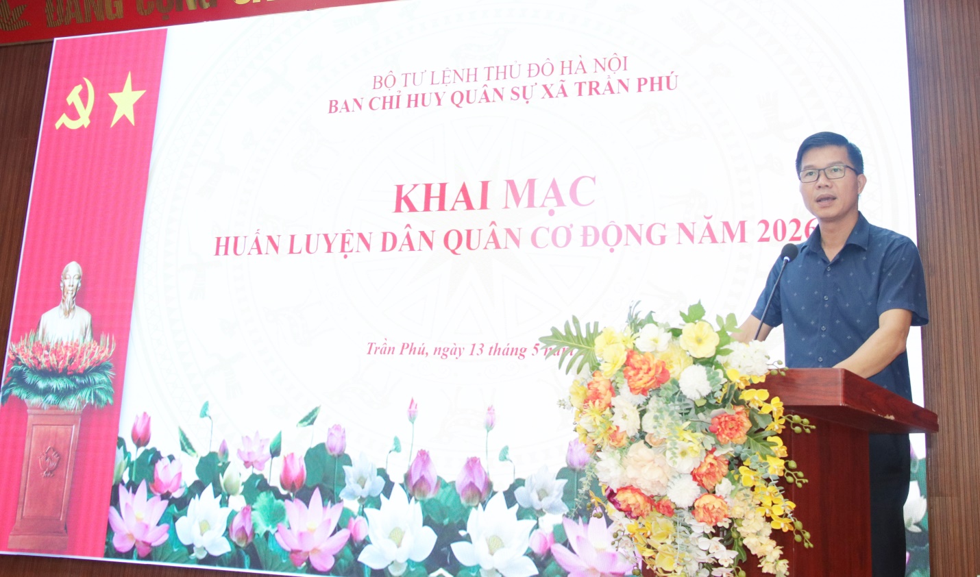 Ban Chỉ huy Quân sự xã Trần Phú tổ chức khai mạc huấn luyện lực lượng Dân quân cơ động năm 2026- Ảnh 4.