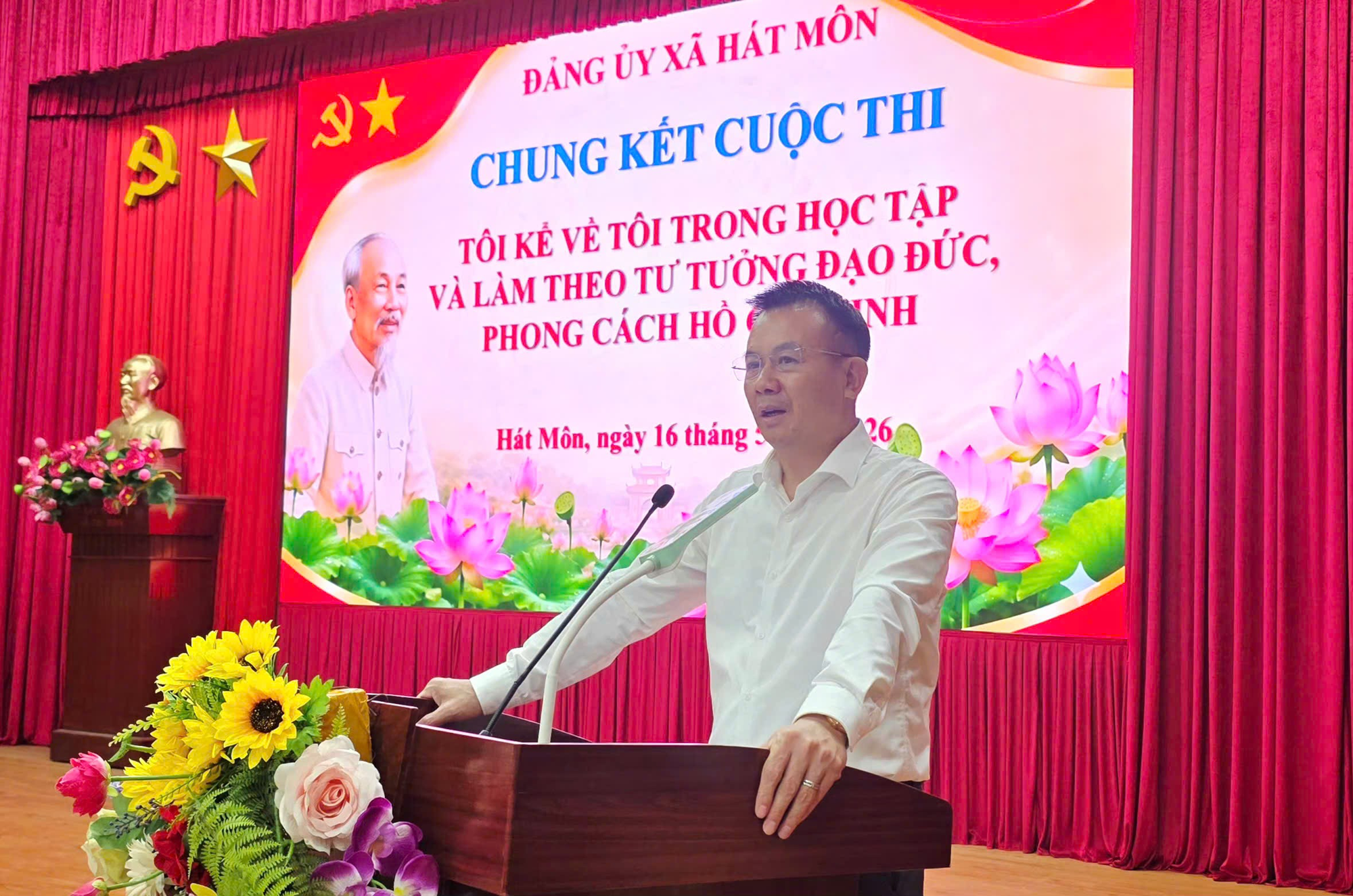 Hát Môn: Tổng duyệt chương trình Chung kết Cuộc thi  “Tôi kể về tôi” trong học tập và làm theo tư tưởng, đạo đức, phong cách Hồ Chí Minh” xã Hát Môn lần thứ Nhất năm 2025-2026- Ảnh 1.