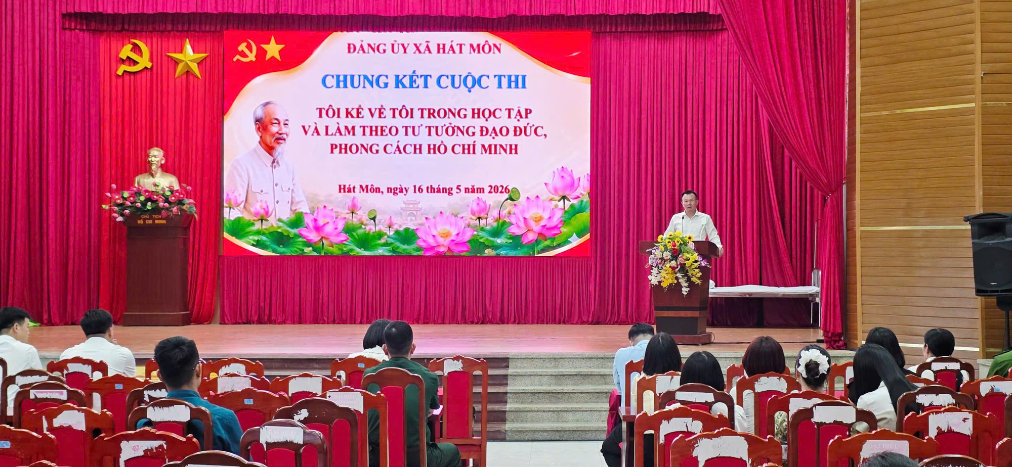 Hát Môn: Tổng duyệt chương trình Chung kết Cuộc thi  “Tôi kể về tôi” trong học tập và làm theo tư tưởng, đạo đức, phong cách Hồ Chí Minh” xã Hát Môn lần thứ Nhất năm 2025-2026- Ảnh 2.