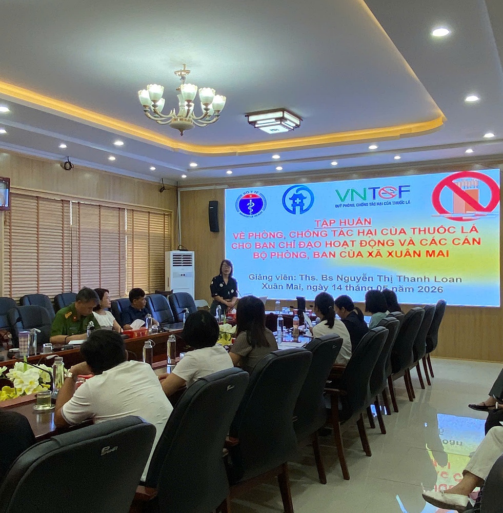Xuân Mai phối hợp Trung tâm Kiểm soát bệnh tật thành phố Hà Nội tổ chức Hội nghị tập huấn phòng chống tác hại thuốc lá- Ảnh 1.