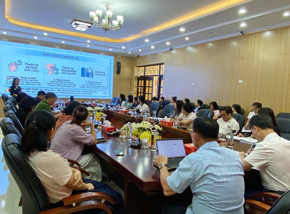 Xuân Mai phối hợp Trung tâm Kiểm soát bệnh tật thành phố Hà Nội tổ chức Hội nghị tập huấn phòng chống tác hại thuốc lá- Ảnh 2.