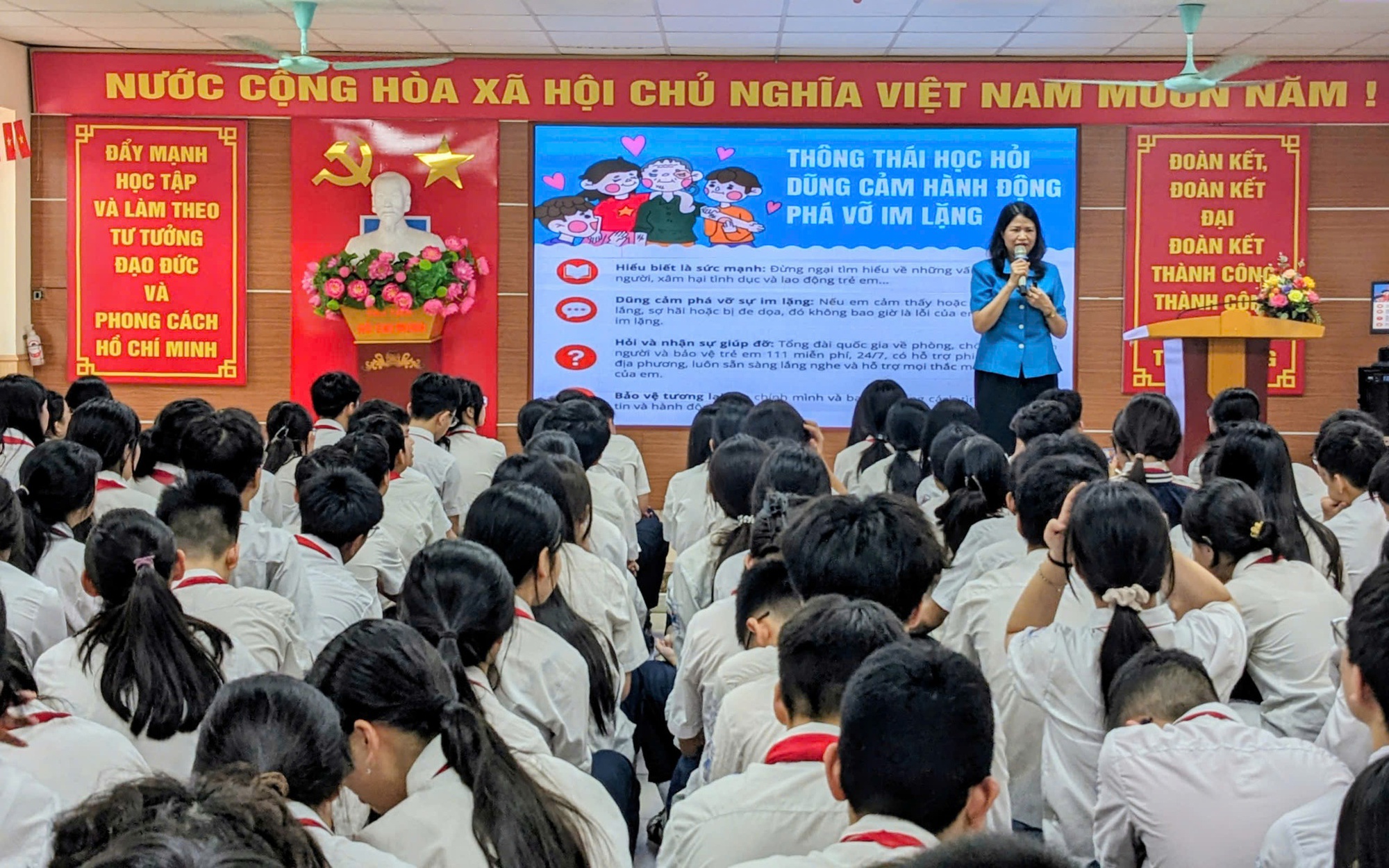 Phường Khương Đình tổ chức hội nghị truyền thông phòng, chống mua bán người cho học sinh năm 2026