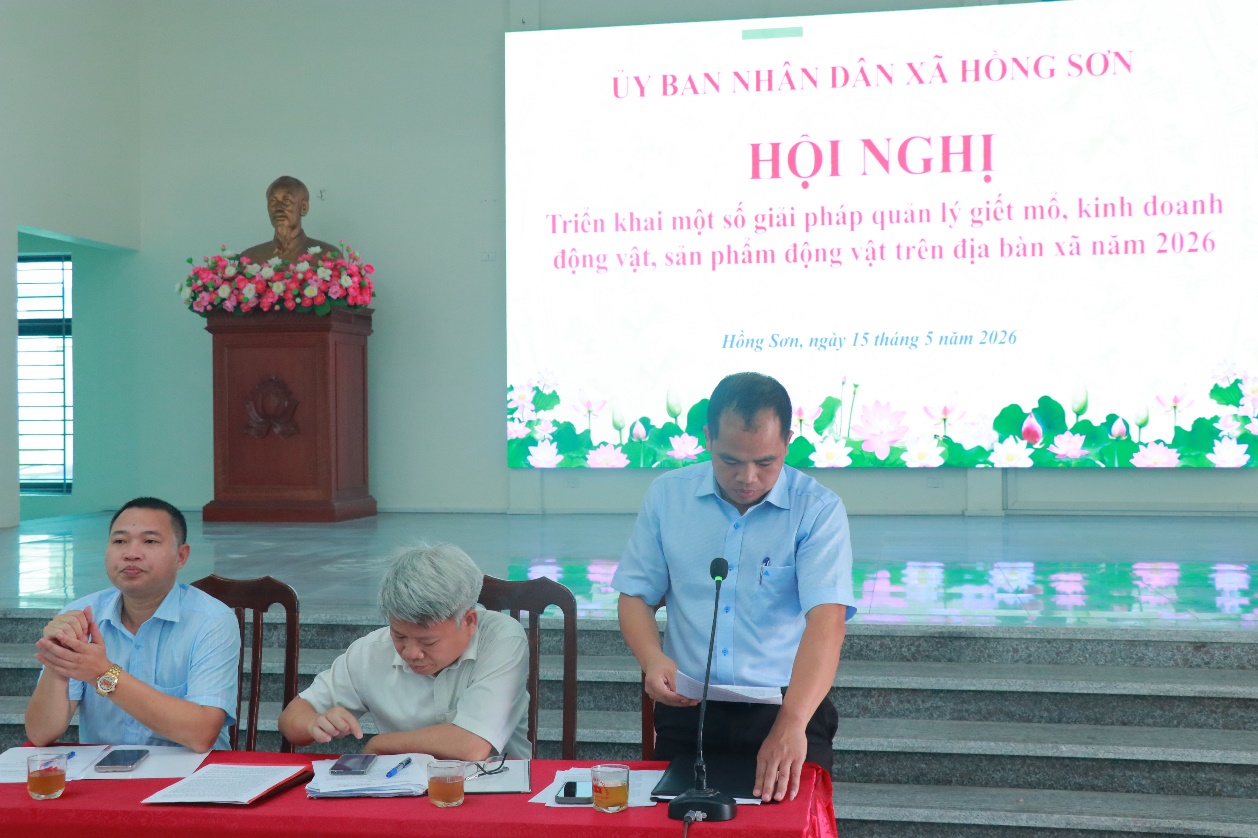 Hồng Sơn triển khai một số giải pháp quản lý giết mổ, vận chuyển, kinh doanh động vật và sản phẩm động vật trên địa bàn xã- Ảnh 2.