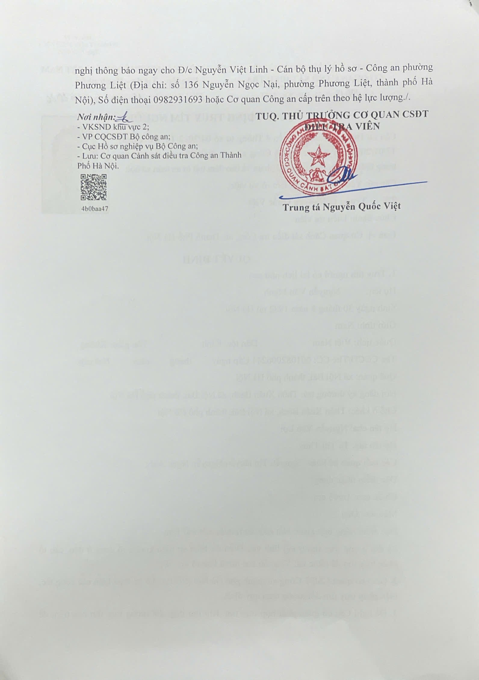 Công an phường Phương Liệt thông báo truy tìm đối tượng liên quan đến vụ việc có hành vi lừa đảo chiếm đoạt tài sản- Ảnh 2.