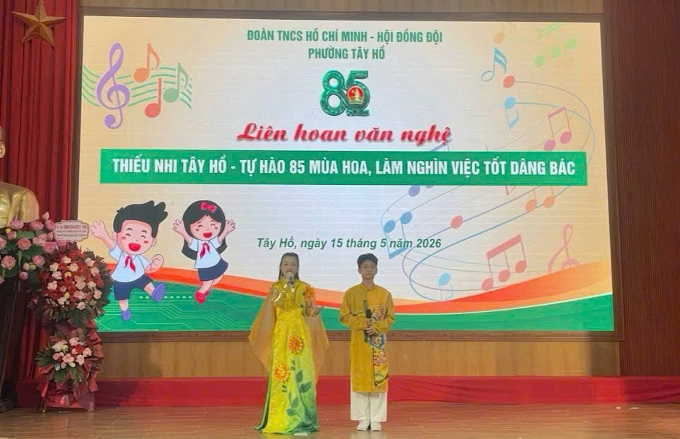 Đoàn Thanh niên Cộng sản Hồ Chí Minh phường Tây Hồ tổ chức lễ kỷ niệm 85 năm thành lập đội TNTP Hồ Chí Minh, phát động chiến dịch thanh niên tình nguyện hè và tổng kết tháng thanh niên năm 2026- Ảnh 4.