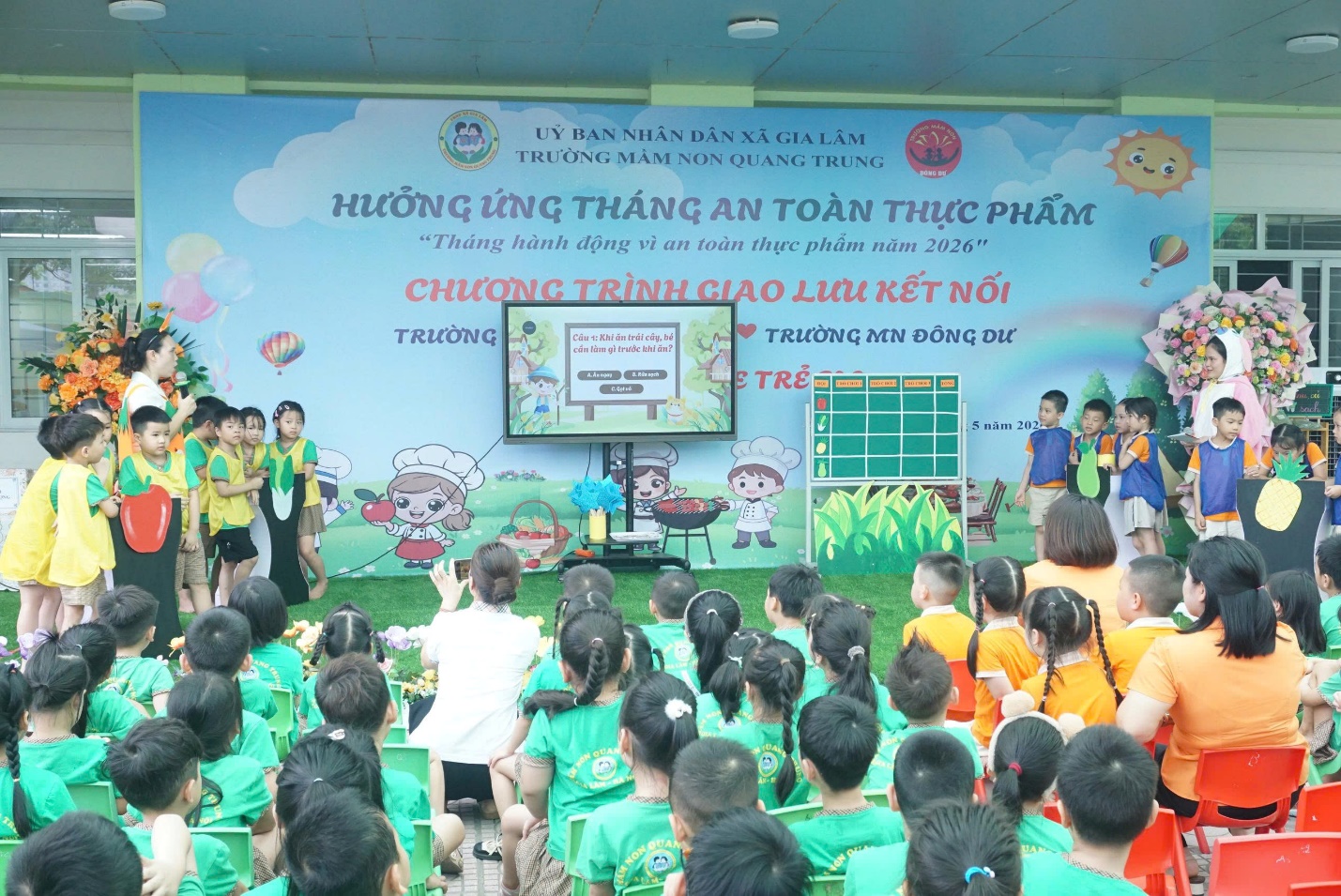 Trường Mầm non Quang Trung tổ chức chương trình giao lưu “Bé vui khỏe - Ăn sạch mỗi ngày”- Ảnh 5.