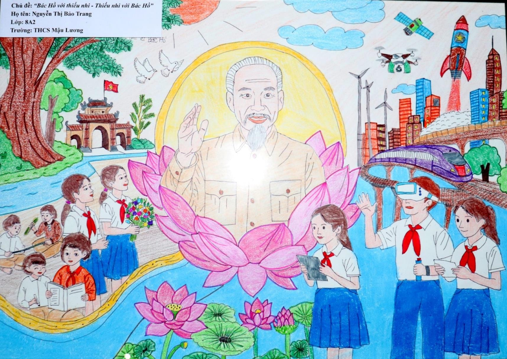 Thiếu nhi phường Kiến Hưng sôi nổi tham dự Hội thi “85 mùa hoa - Tự hào trang sử Đội ta”- Ảnh 4.