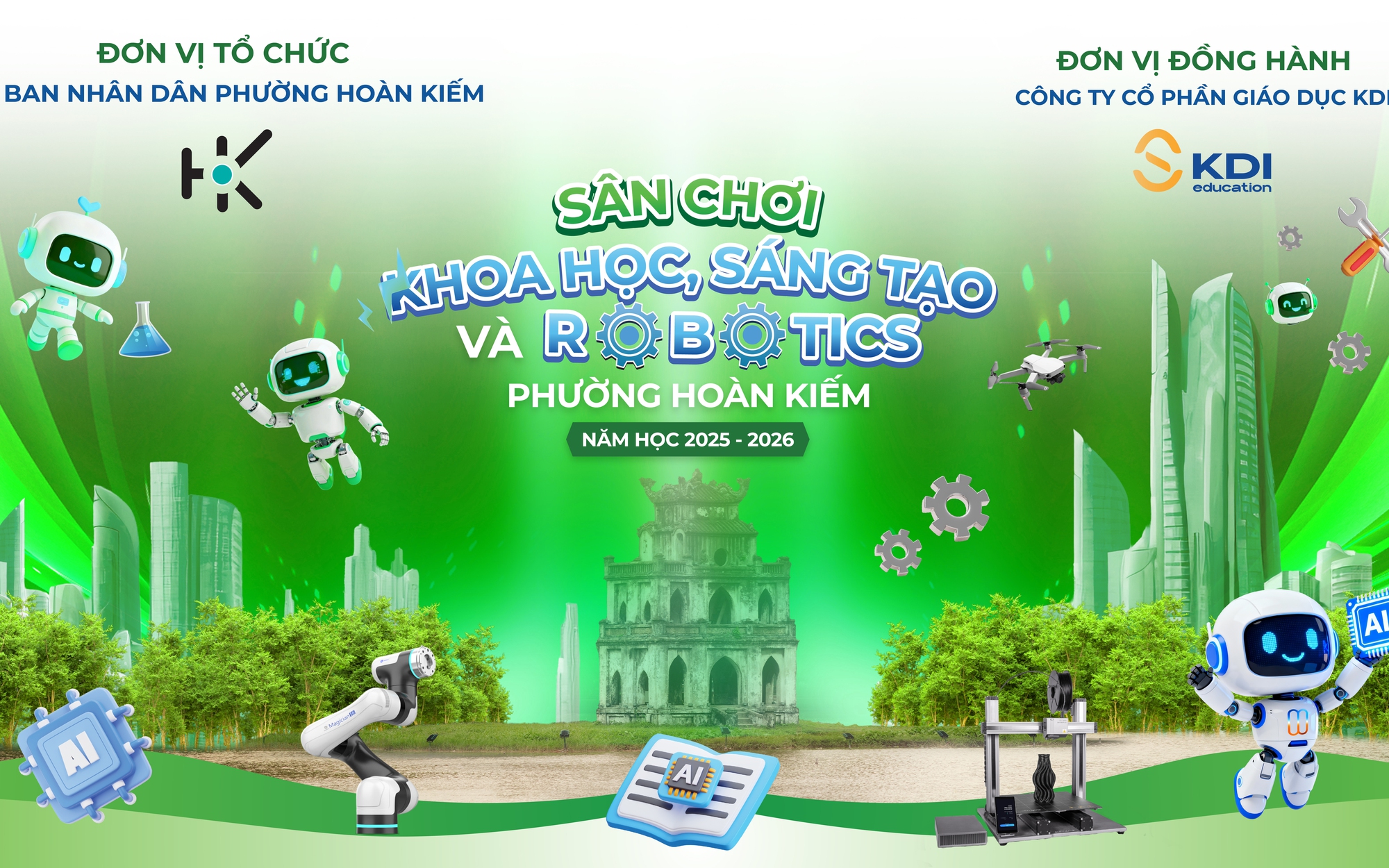 Phường Hoàn Kiếm tổ chức sân chơi khoa học, sáng tạo và robotics năm học 2025-2026
