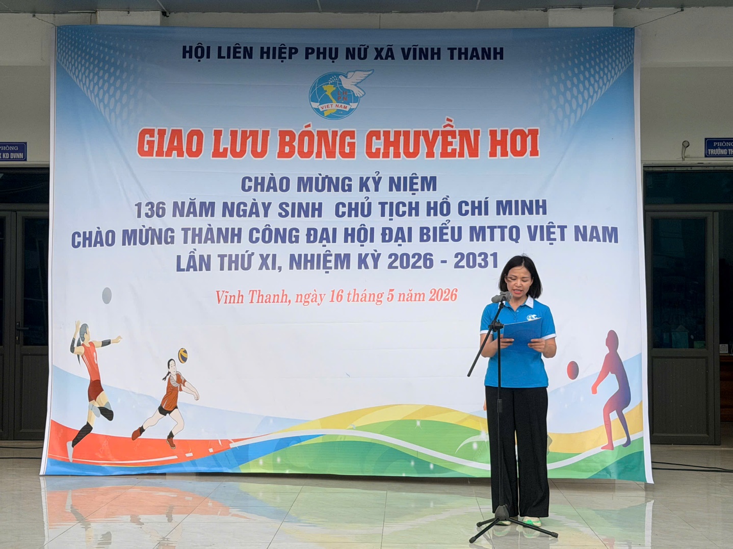 SÔI NỔI GIẢI THI ĐẤU BÓNG CHUYỀN HƠI NỮ XÃ VĨNH THANH NĂM 2026- Ảnh 4.