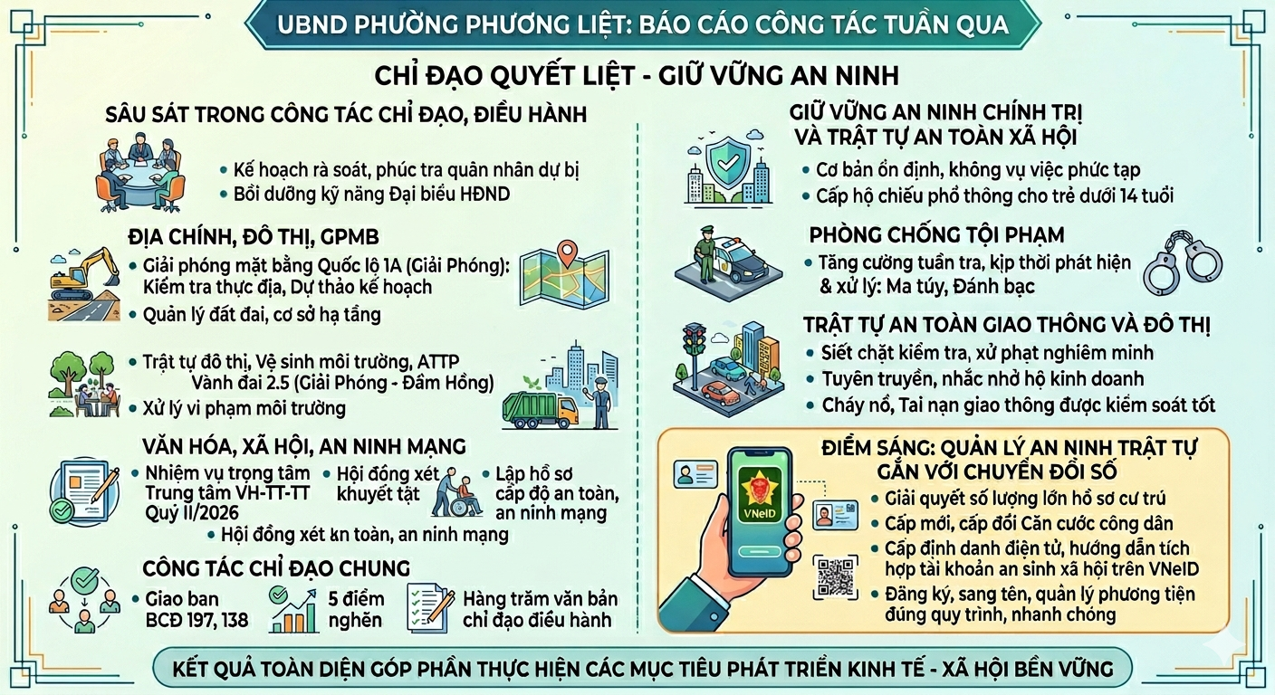 UBND PHƯỜNG PHƯƠNG LIỆT: TĂNG CƯỜNG CHỈ ĐẠO TOÀN DIỆN CÁC NHIỆM VỤ TRỌNG TÂM VÀ GIỮ VỮNG AN NINH TRẬT TỰ- Ảnh 1.