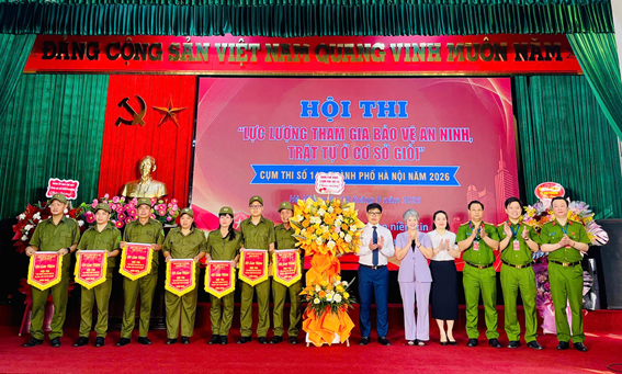 Sôi nổi Hội thi “ Lực lượng tham gia bảo vệ an ninh, trật tự ở cơ sở giỏi” cụm thi đua số 14 thành phố Hà Nội năm 2026- Ảnh 1.