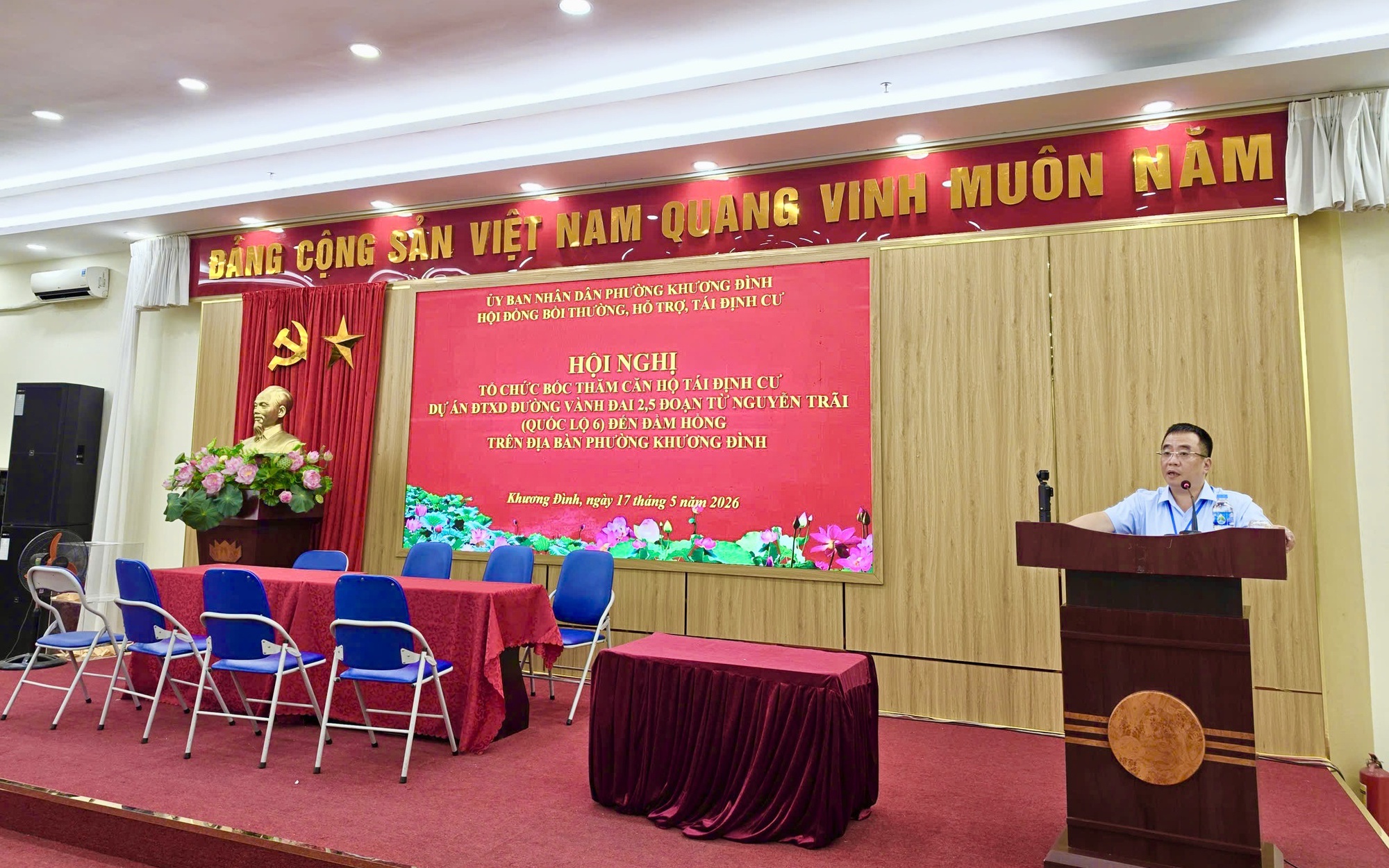 UBND phường Khương Đình tổ chức bốc thăm căn hộ tái định cư phục vụ dự án đường vành đai 2,5