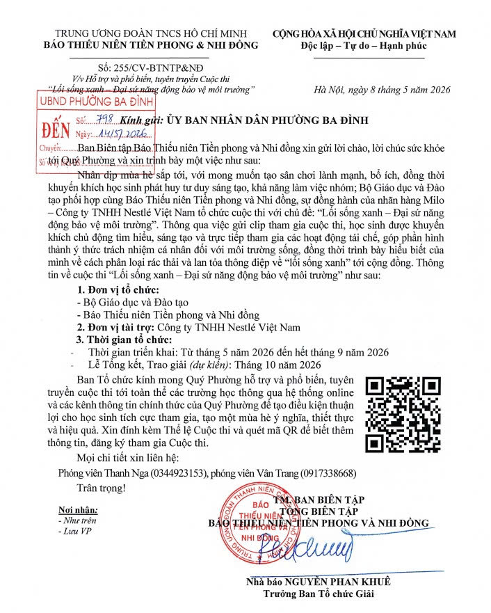 Phát động, tuyên truyền Cuộc thi “Lối sống xanh – Đại sứ năng động bảo vệ môi trường”- Ảnh 1.