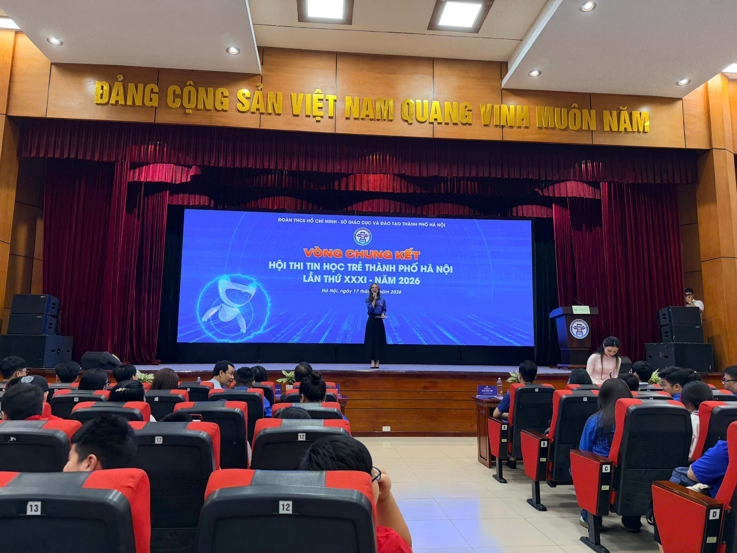 HỌC SINH XÃ VĨNH THANH TỰ TIN BƯỚC VÀO VÒNG CHUNG KẾT TIN HỌC TRẺ THÀNH PHỐ HÀ NỘI NĂM 2026- Ảnh 1.
