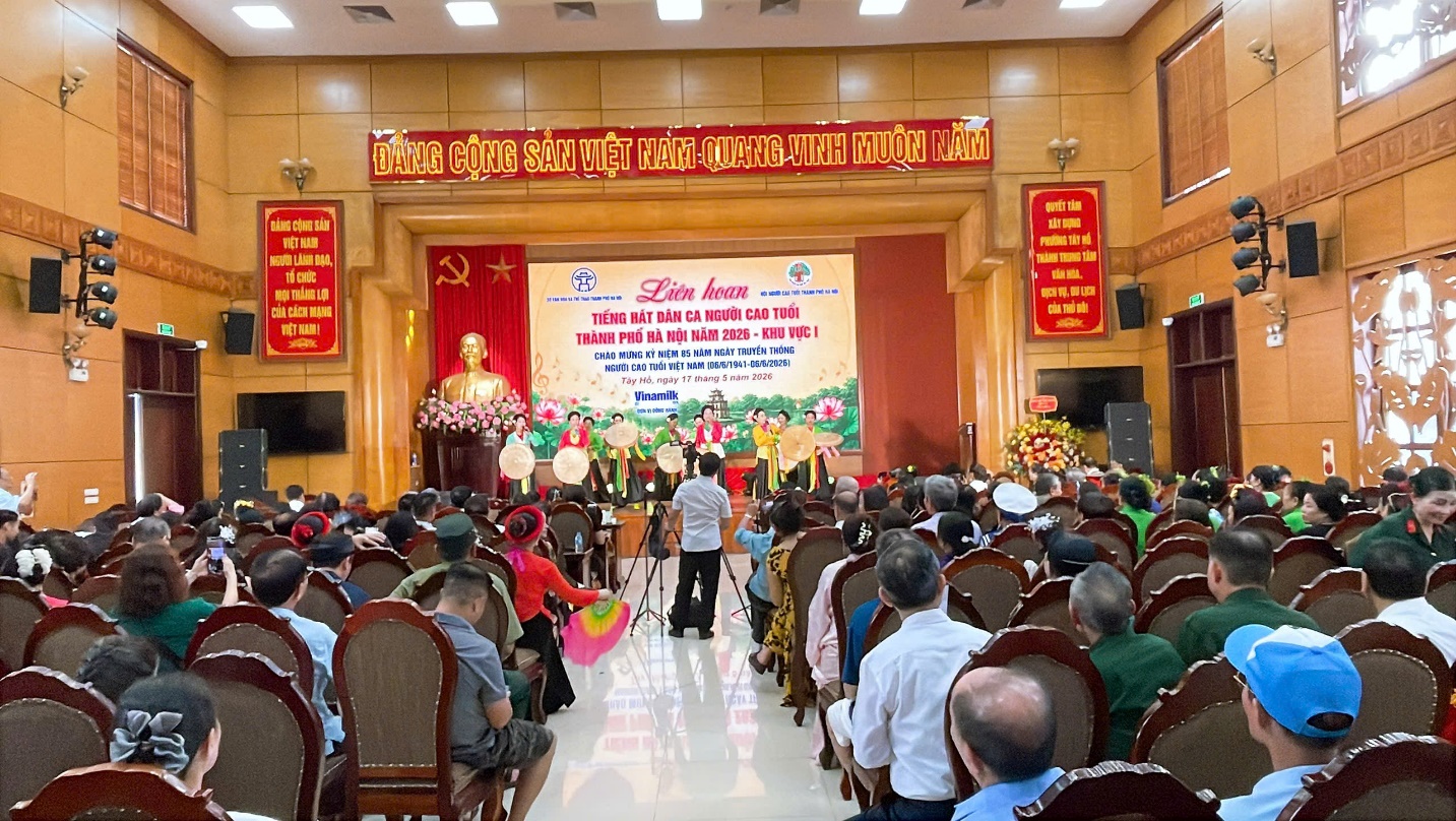 XÃ VĨNH THANH THAM GIA LIÊN HOAN TIẾNG HÁT DÂN CA NGƯỜI CAO TUỔI HÀ NỘI NĂM 2026- Ảnh 1.