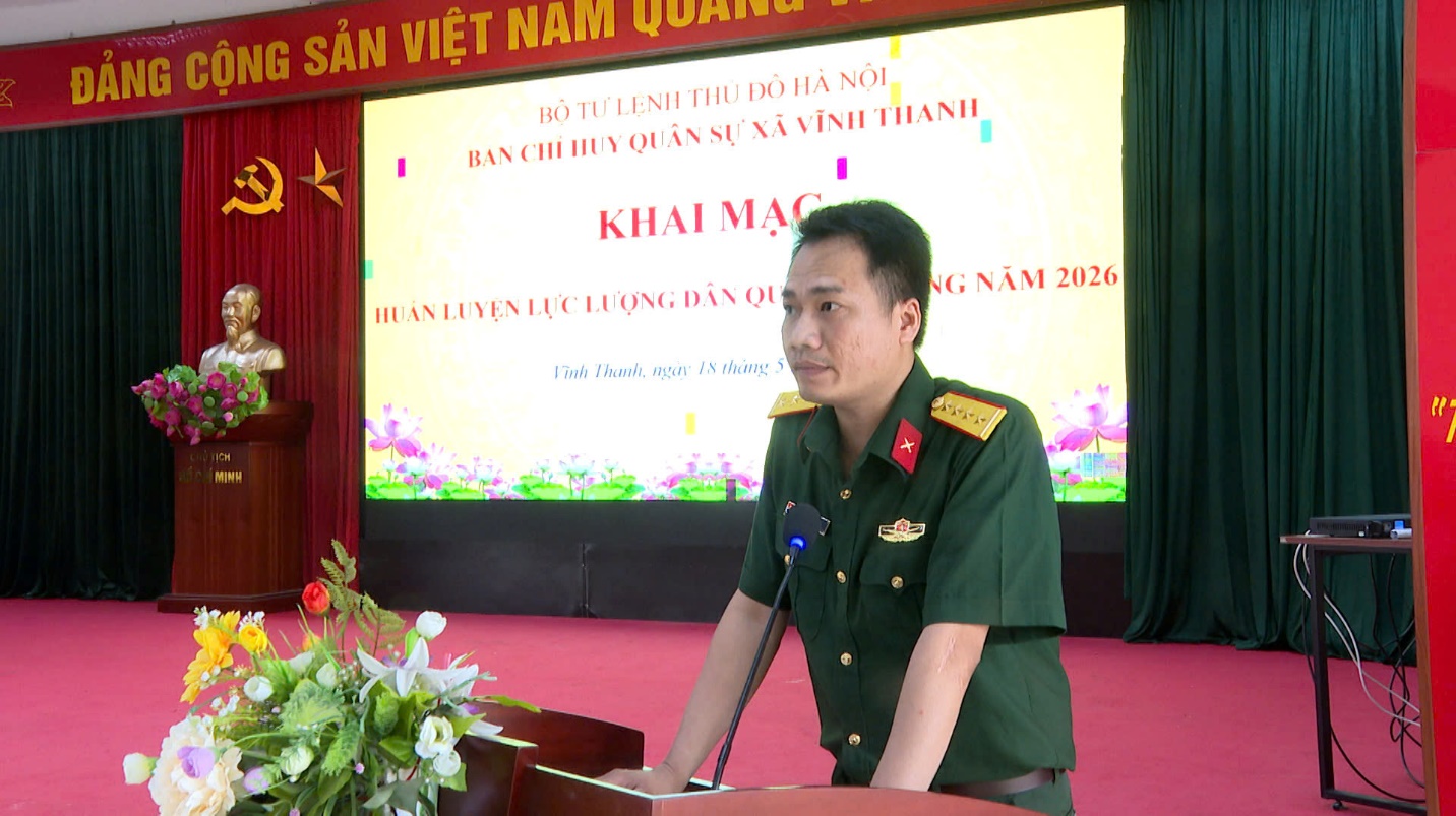 XÃ VĨNH THANH KHAI MẠC HUẤN LUYỆN DÂN QUÂN CƠ ĐỘNG NĂM 2026- Ảnh 1.