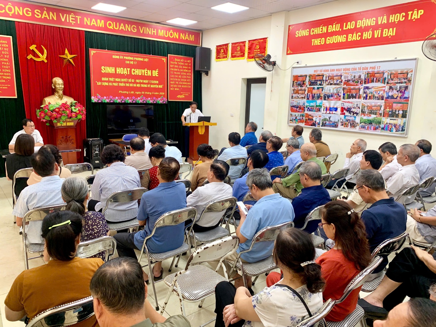 Phường Phương Liệt đưa Nghị quyết số 02-NQ/TW vào sinh hoạt chuyên đề tại chi bộ- Ảnh 1.