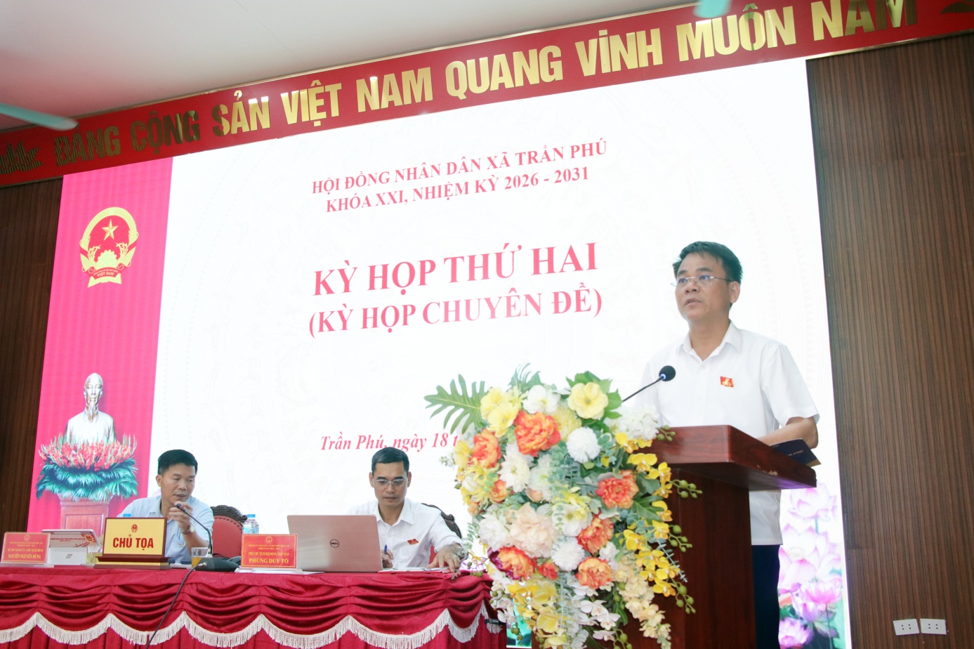 HĐND xã Trần Phú tổ chức kỳ họp chuyên đề, xem xét nhiều nội dung quan trọng về phát triển kinh tế - xã hội và đầu tư công- Ảnh 3.