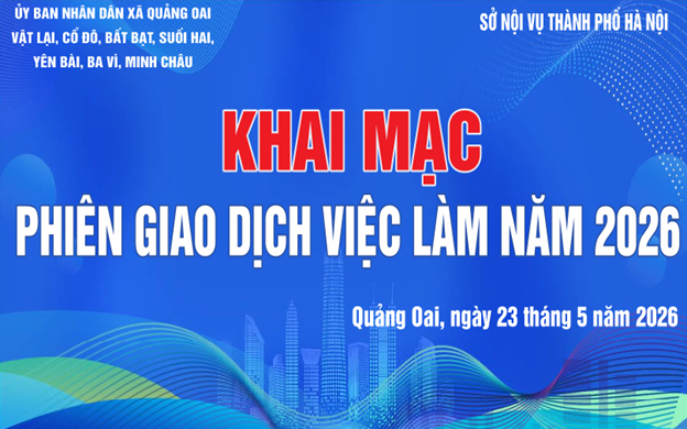 Khoảng 100 người lao động xã Minh Châu tham dự phiên giao dịch việc làm năm 2026.