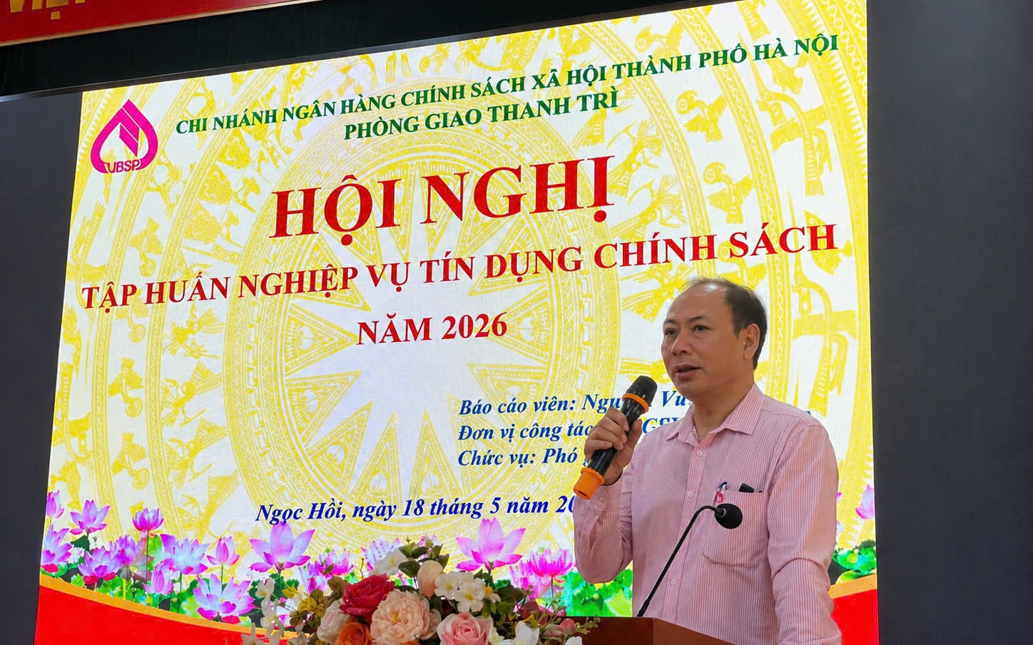 Hội nghị “Tập huấn nghiệp vụ tín dụng chính sách năm 2026” cho người dân xã Ngọc Hồi