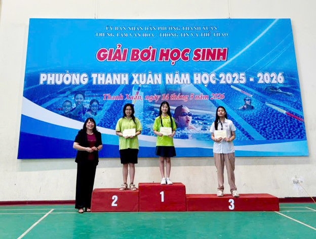 Sôi nổi giải bơi học sinh phường Thanh Xuân năm học 2025-2026- Ảnh 4.