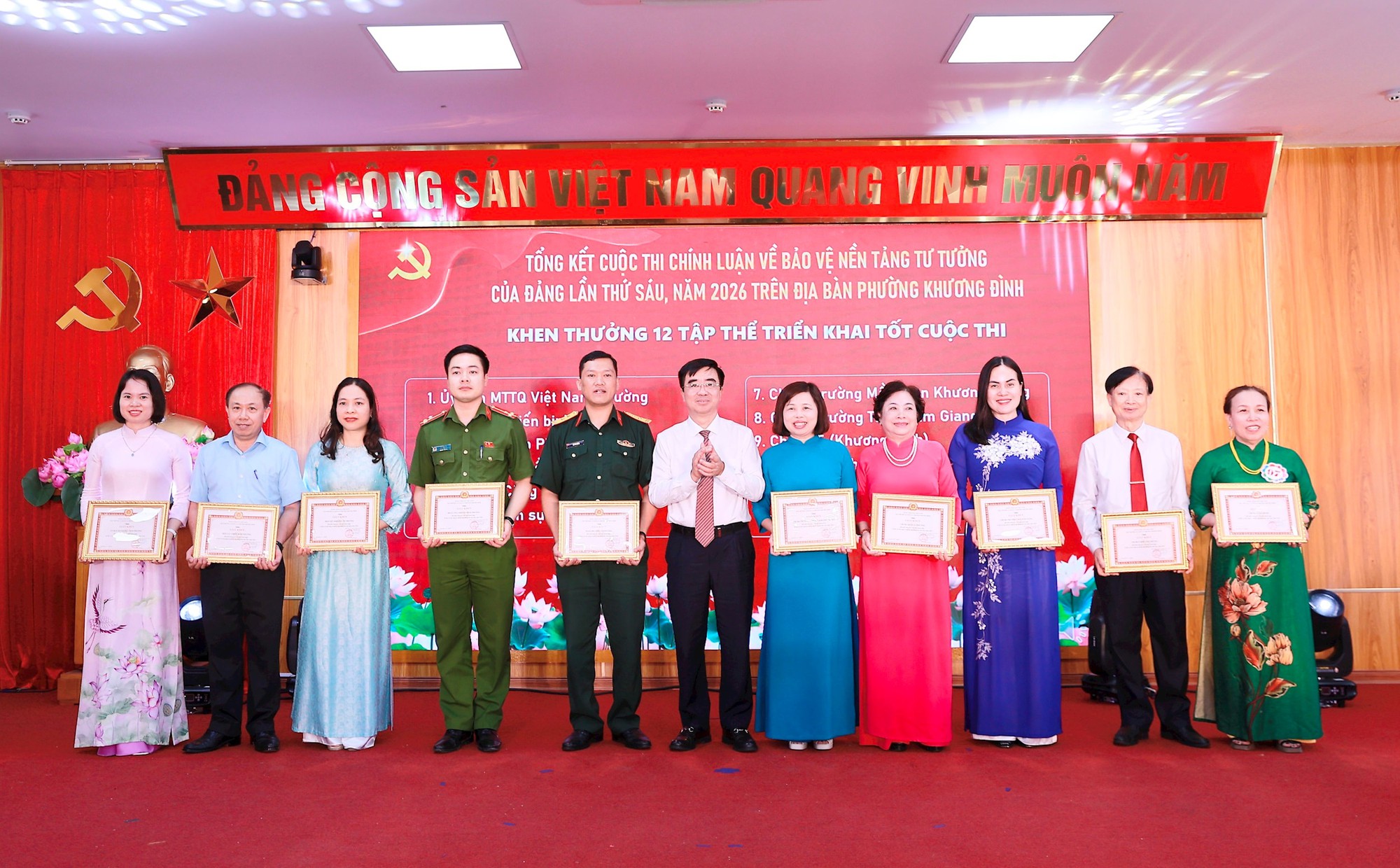 Chung khảo Hội thi báo cáo viên, tuyên truyền viên giỏi phường Khương Đình- Ảnh 4.