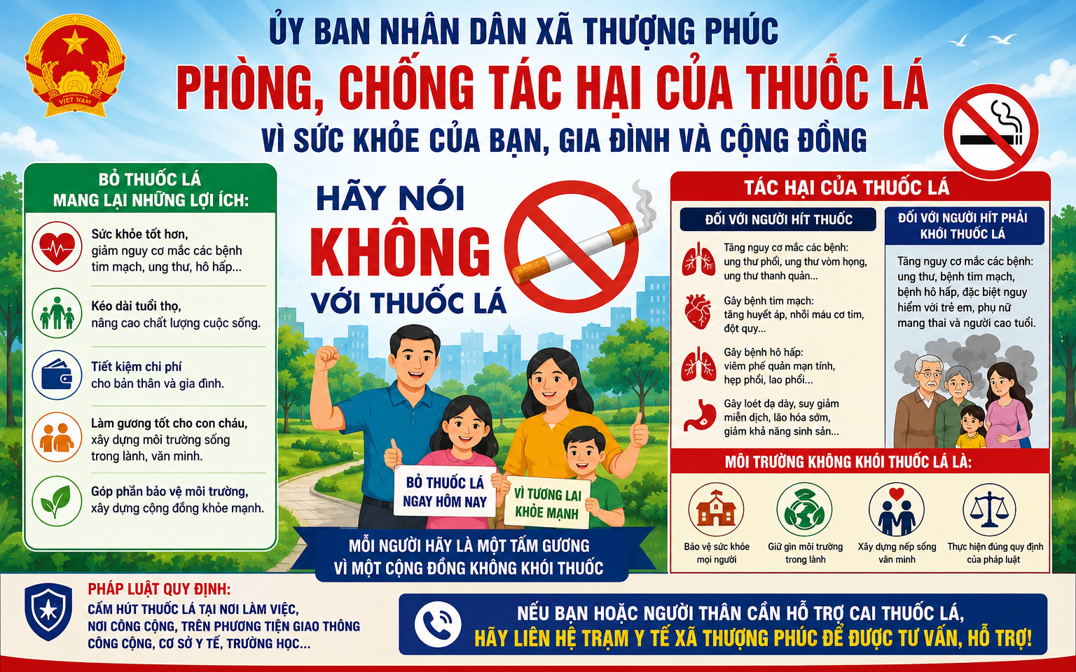 Hưởng ứng Ngày Thế giới không thuốc lá 31/5/2026: Chung tay vì một cộng đồng không khói thuốc