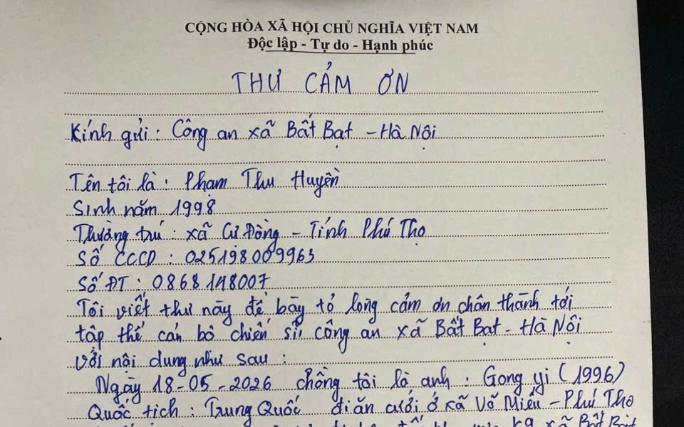 Công an xã Bất Bạt: Nghĩa cử đẹp giúp đỡ công dân người nước ngoài đi lạc trở về với gia đình