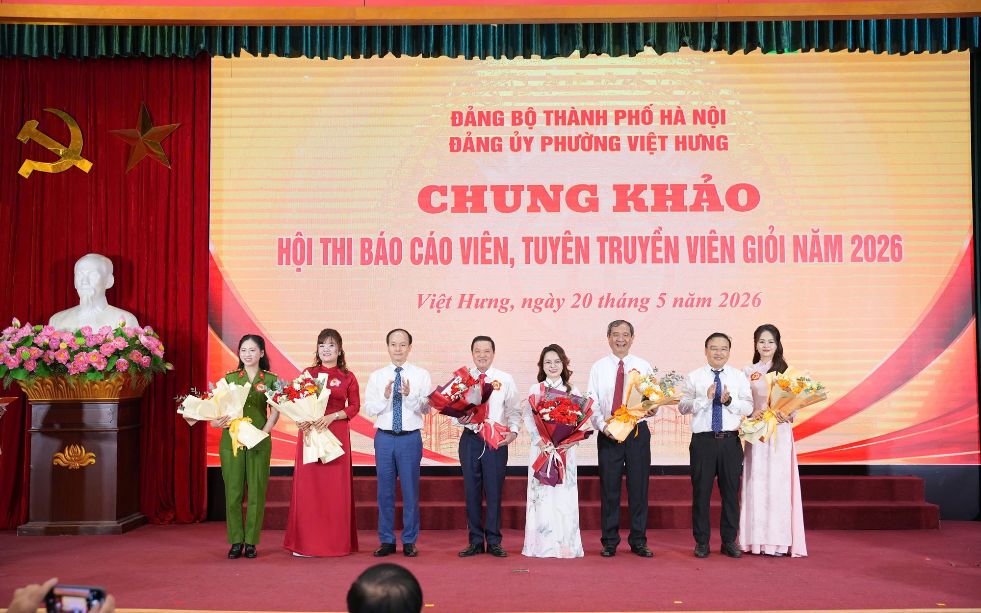Phường Việt Hưng tổ chức thành công Chung khảo Hội thi Báo cáo viên, tuyên truyền viên giỏi năm 2026