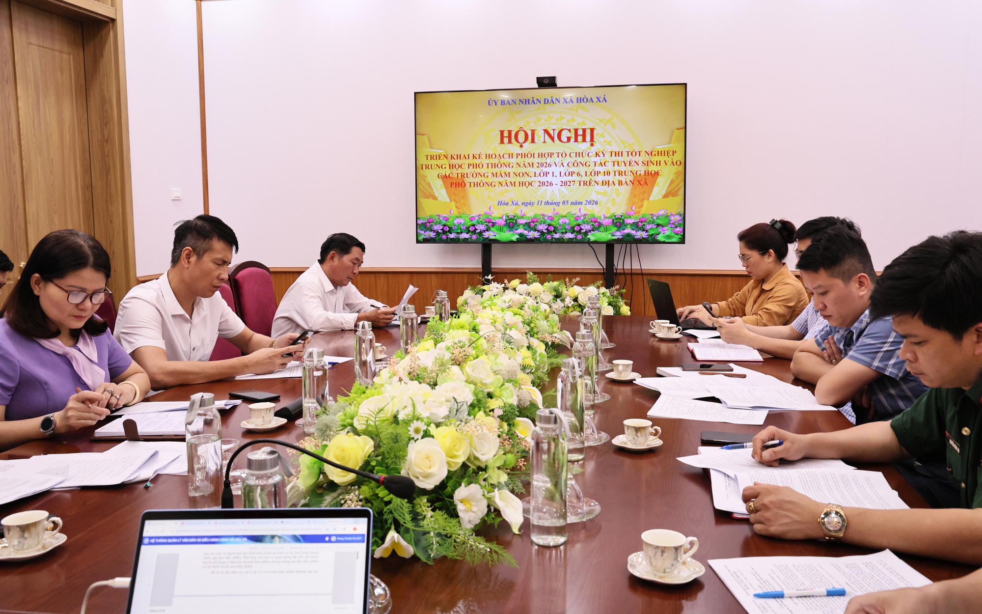 UBND XÃ HÒA XÁ TRIỂN KHAI NHIỆM VỤ TỔ CHỨC KỲ THI TUYỂN SINH VÀO LỚP 10 THPT NĂM HỌC 2026-2027 VÀ THI TỐT NGHIỆP THPT NĂM HỌC 2025-2026.