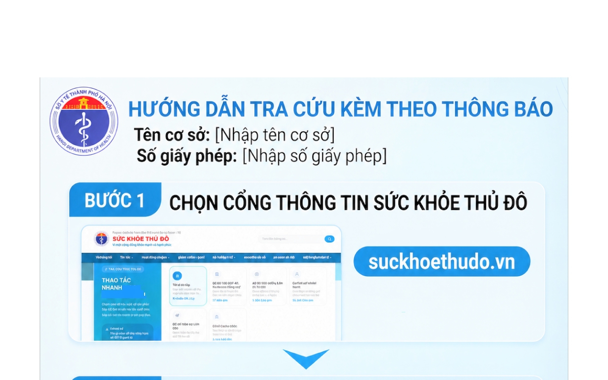 Hướng dẫn tra cứu thông tin hành nghề y tế ngoài công lập đối với cá nhân, tổ chức thuộc quản lý nhà nước của Sở Y tế Hà Nội