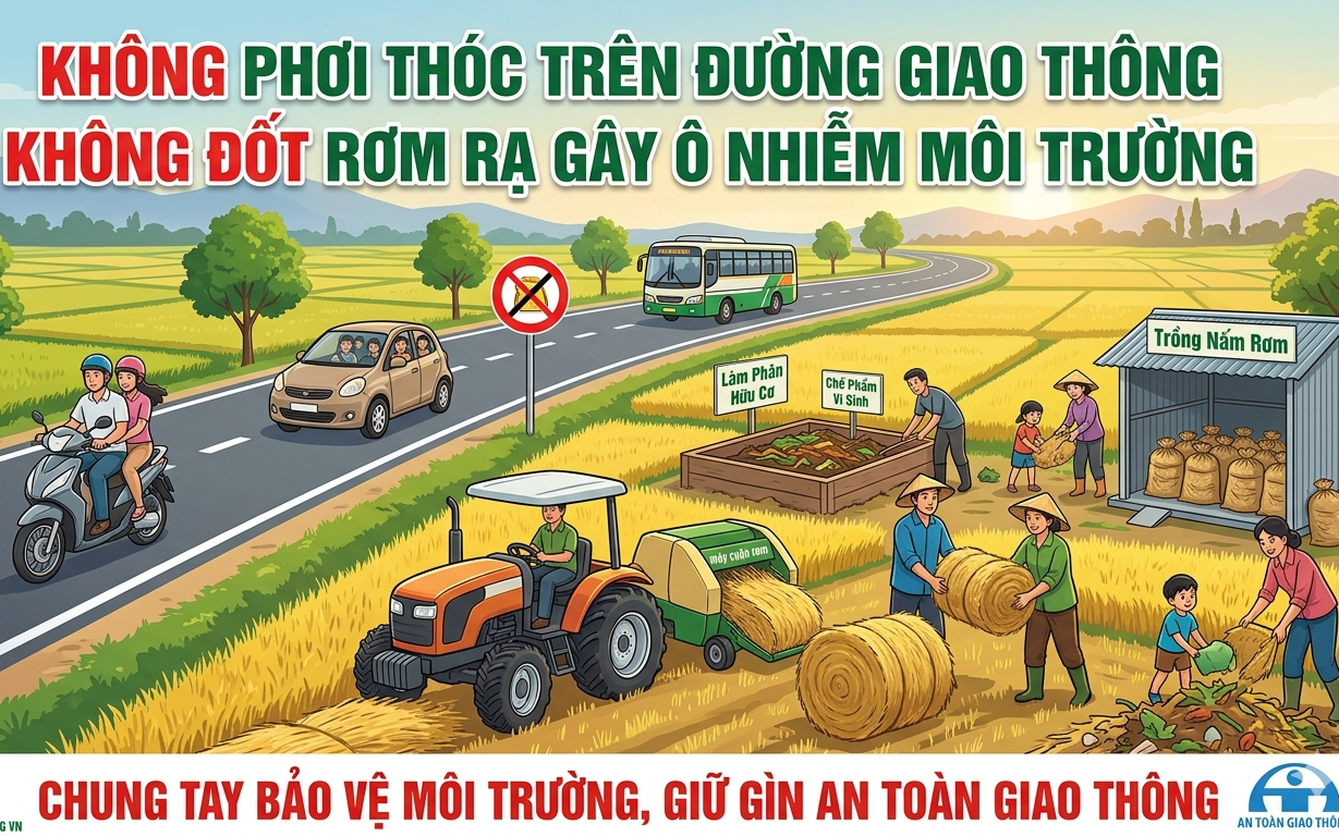 Xử lý rơm rạ đúng cách sau thu hoạch lúa để bảo vệ môi trường, phát ...