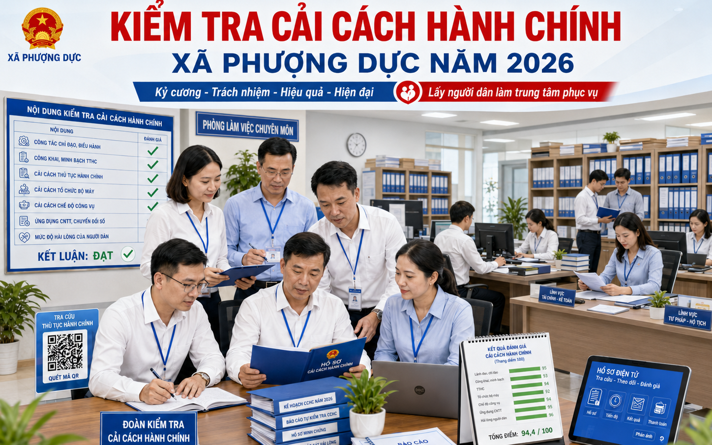 Xã Phượng Dực kiểm tra công tác cải cách hành chính, công vụ 
năm 2026