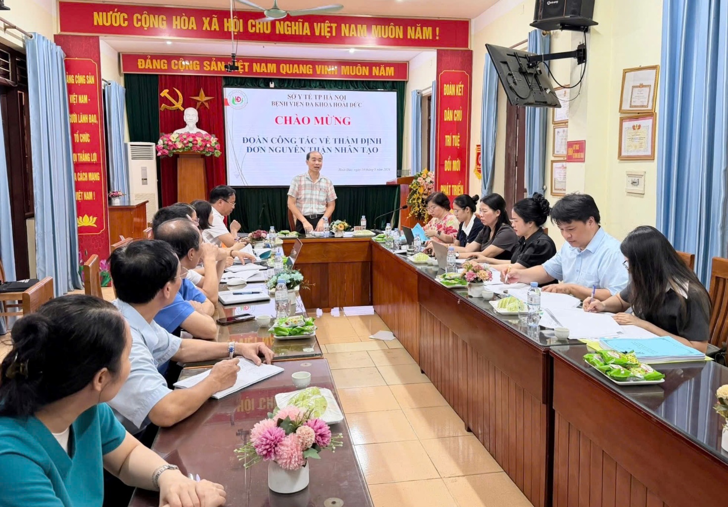 Sở Y tế Hà Nội thẩm định triển khai Đơn nguyên Thận nhân tạo tại Bệnh viện đa khoa Hoài Đức- Ảnh 1.