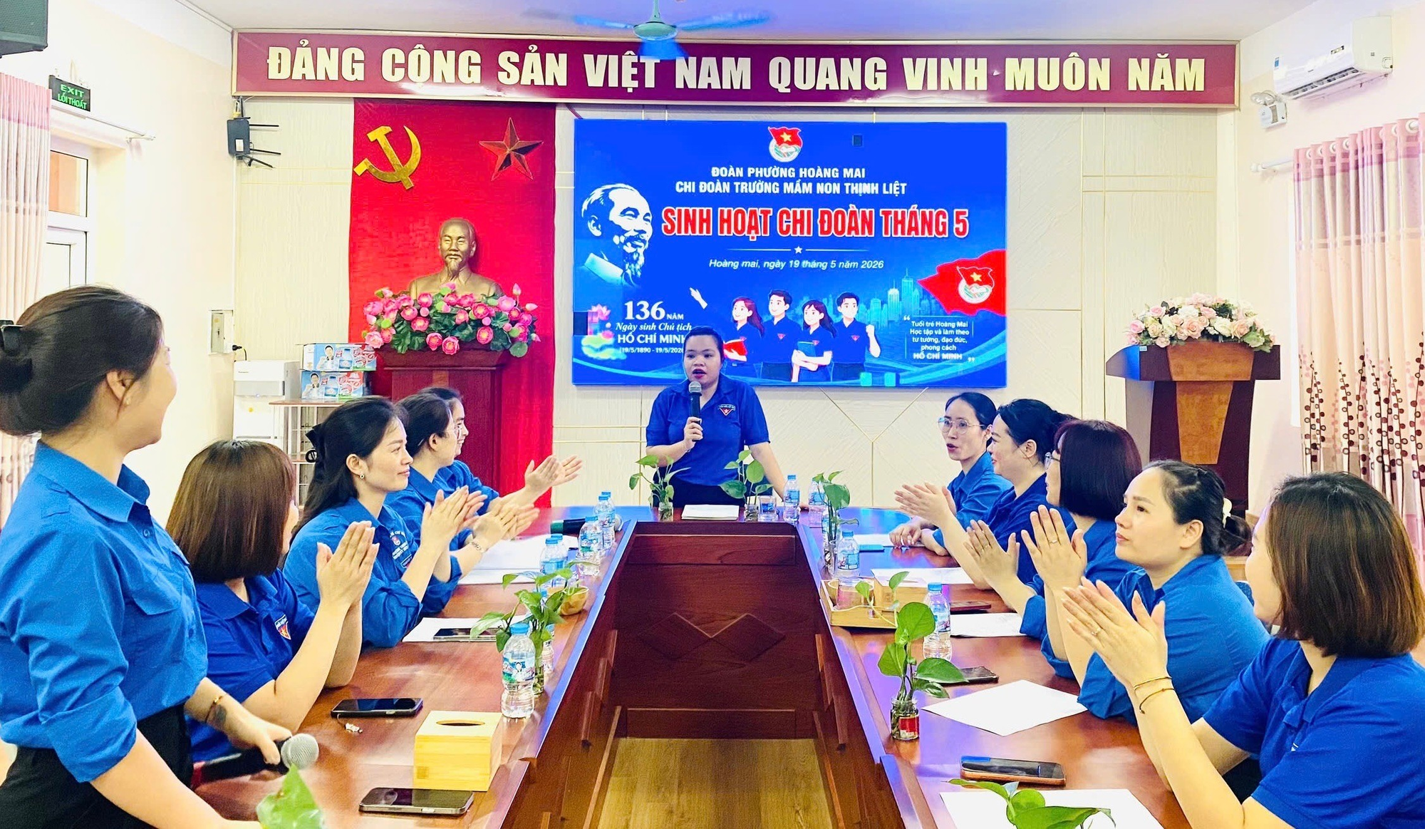 CHI ĐOÀN TRƯỜNG MẦM NON THỊNH LIỆT TỔ CHỨC SINH HOẠT CHI ĐOÀN THÁNG 5/2026 VỚI NHIỀU HOẠT ĐỘNG Ý NGHĨA HƯỚNG VỀ BÁC HỒ KÍNH YÊU- Ảnh 1.
