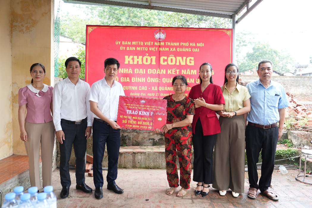 Khởi công những mái ấm nghĩa tình cho hộ khó khăn ở Quảng Oai- Ảnh 1.
