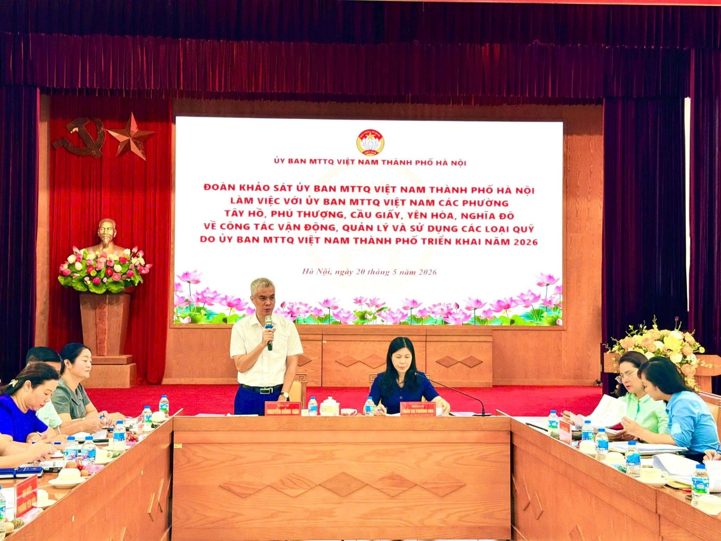 ỦY BAN MTTQ VIỆT NAM THÀNH PHỐ HÀ NỘI KHẢO SÁT CÔNG TÁC VẬN ĐỘNG, QUẢN LÝ VÀ SỬ DỤNG CÁC LOẠI QUỸ TẠI CÁC PHƯỜNG TÂY HỒ, PHÚ THƯỢNG, CẦU GIẤY, YÊN HÒA VÀ NGHĨA ĐÔ- Ảnh 2.
