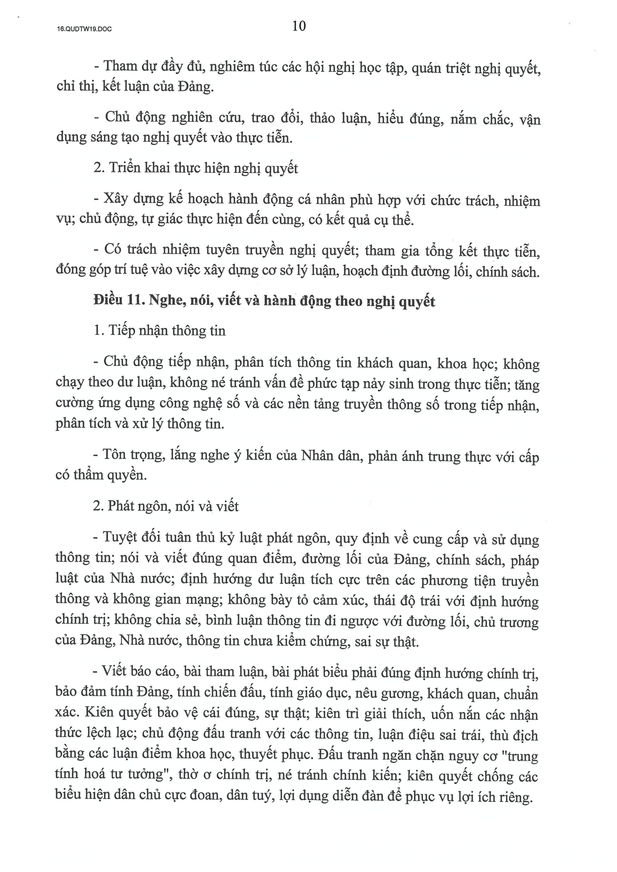 Quy định số 19-QĐ/TW về công tác chính trị, tư tưởng trong Đảng- Ảnh 10.