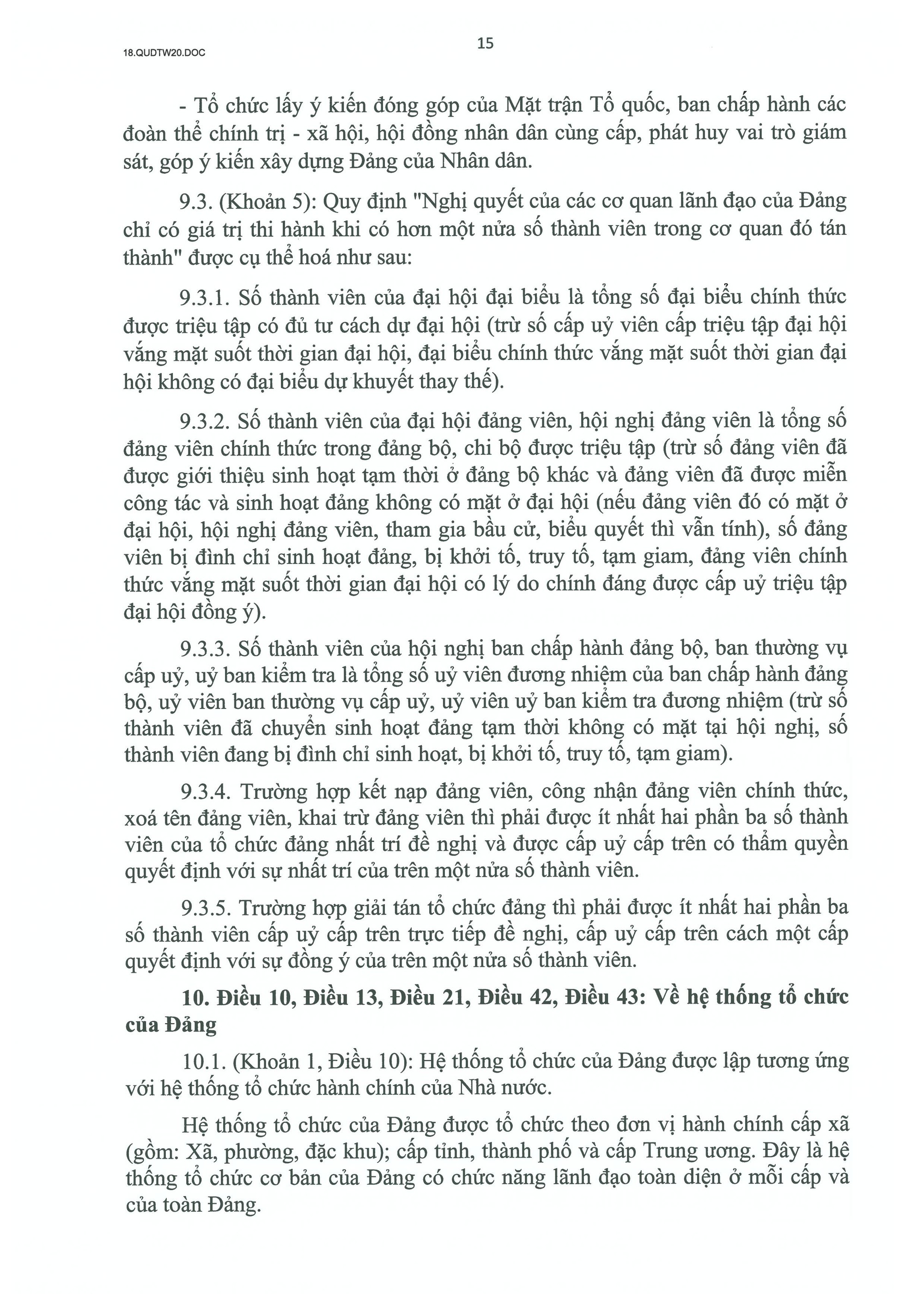 QUY ĐỊNH SỐ 20-QĐ/TW VỀ THI HÀNH ĐIỀU LỆ ĐẢNG- Ảnh 16.