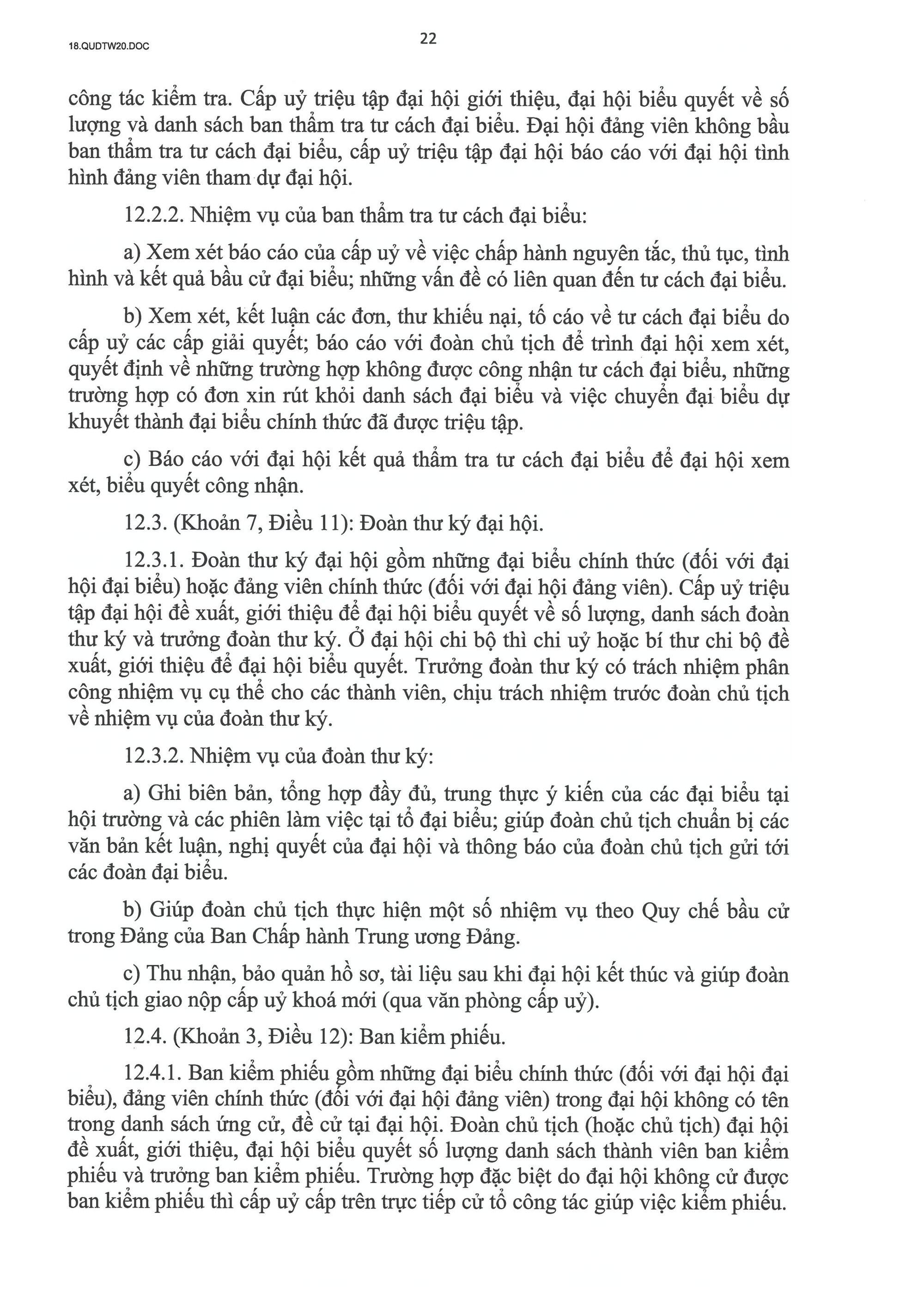QUY ĐỊNH SỐ 20-QĐ/TW VỀ THI HÀNH ĐIỀU LỆ ĐẢNG- Ảnh 23.