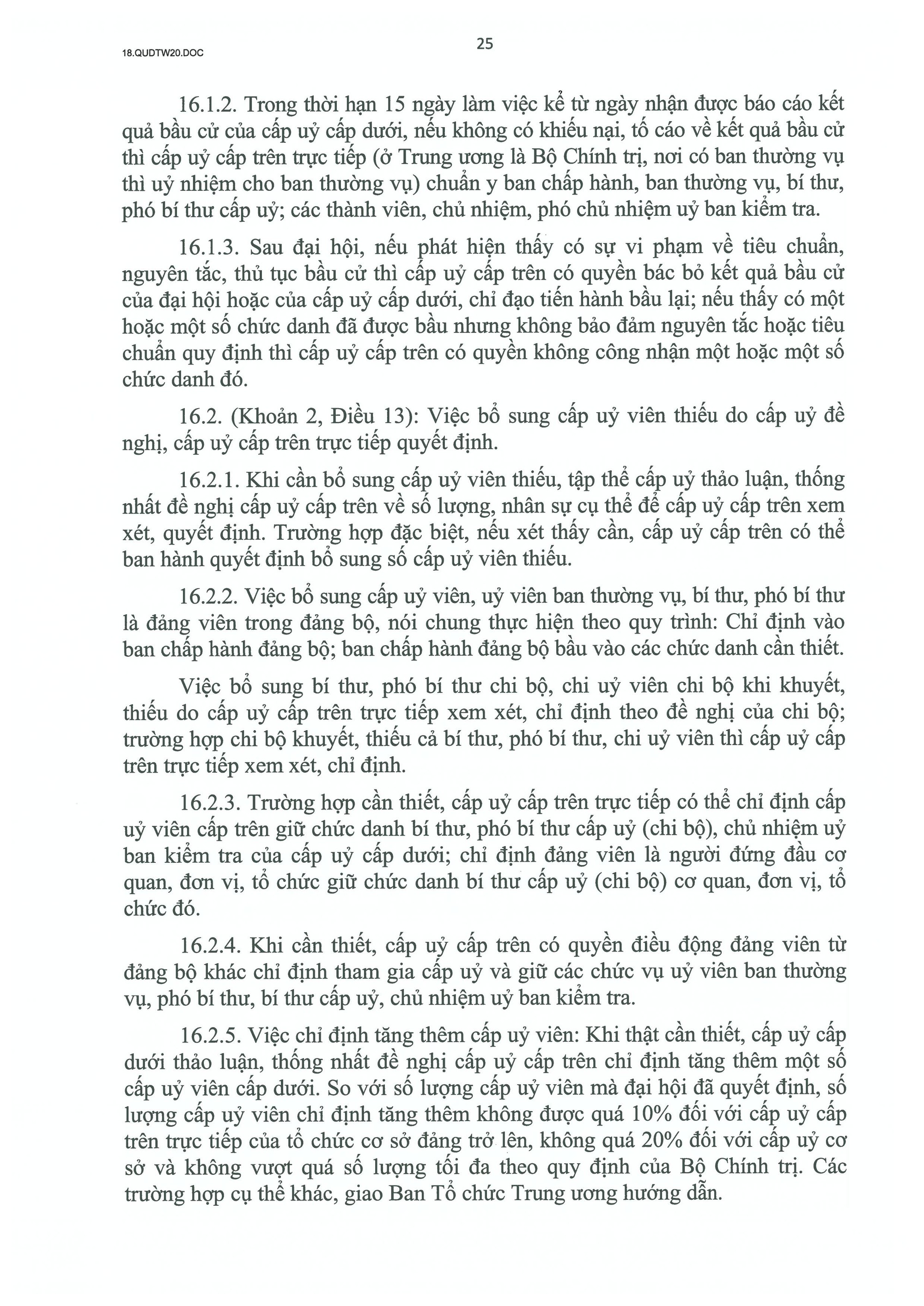 QUY ĐỊNH SỐ 20-QĐ/TW VỀ THI HÀNH ĐIỀU LỆ ĐẢNG- Ảnh 26.