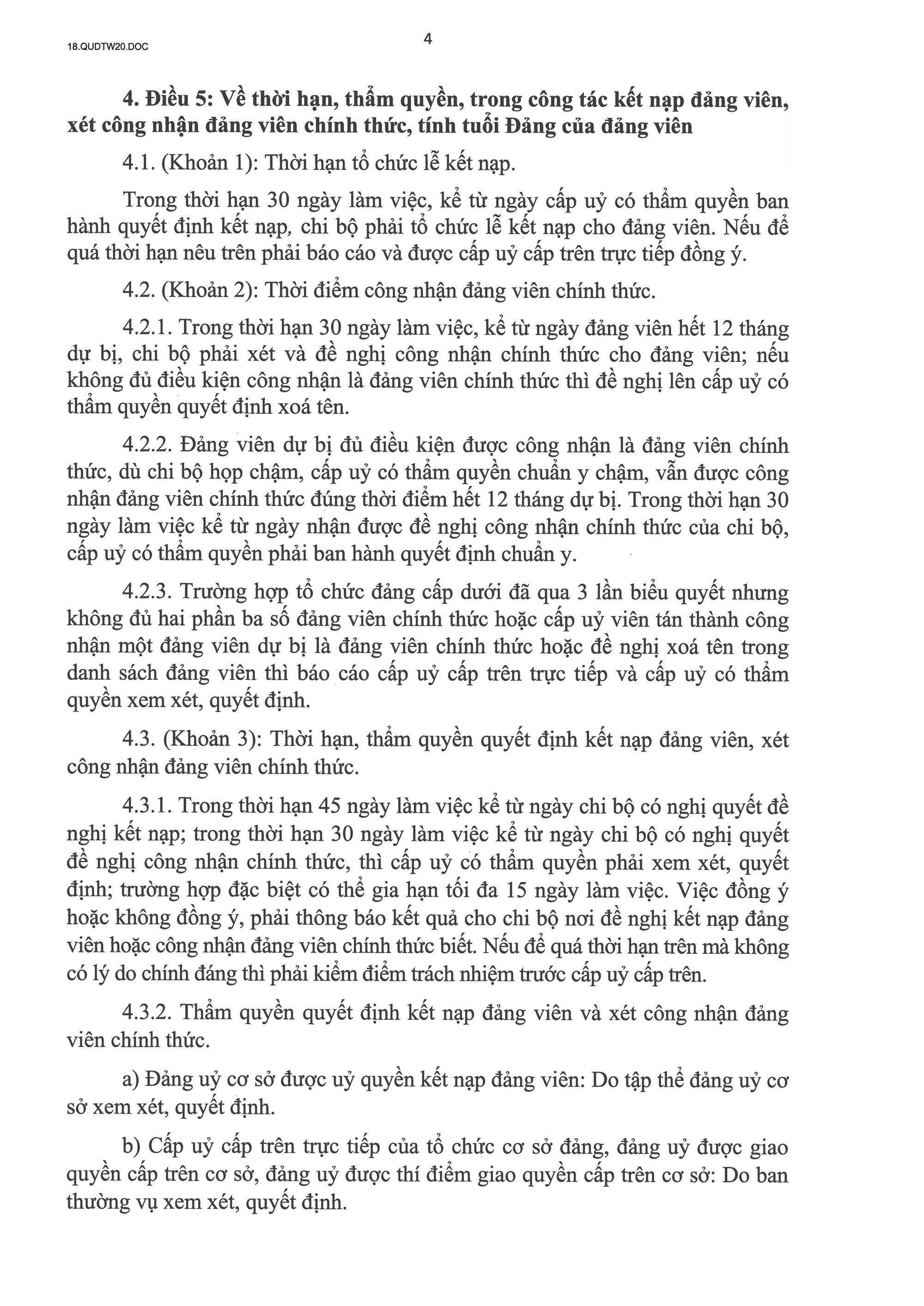 QUY ĐỊNH SỐ 20-QĐ/TW VỀ THI HÀNH ĐIỀU LỆ ĐẢNG- Ảnh 5.