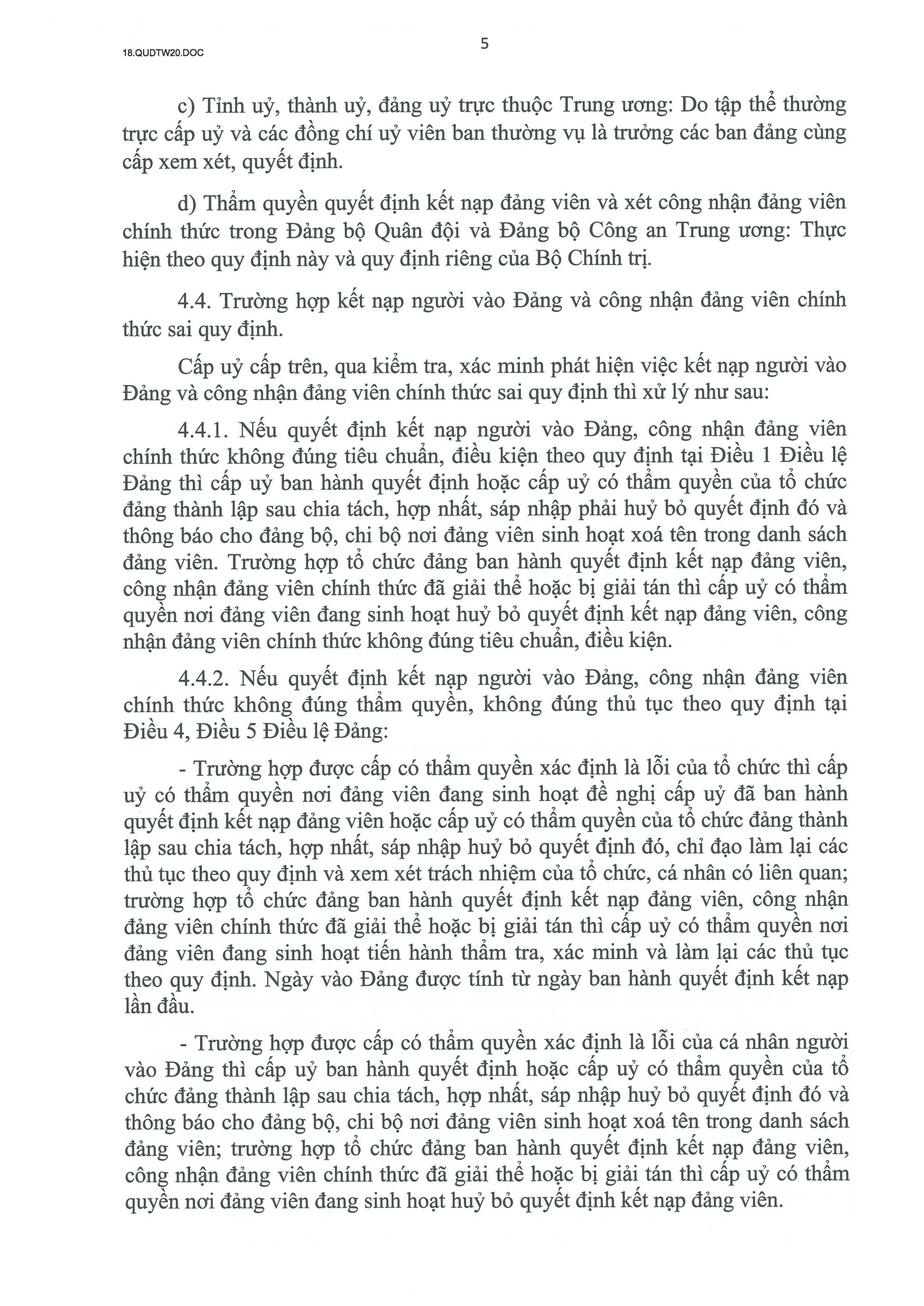 QUY ĐỊNH SỐ 20-QĐ/TW VỀ THI HÀNH ĐIỀU LỆ ĐẢNG- Ảnh 6.